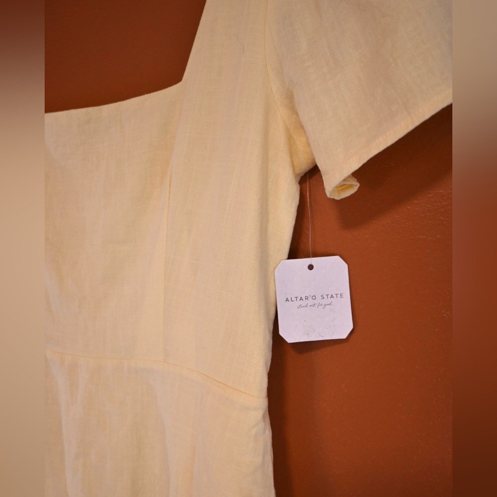 Altar'd State Pastel Yellow Dress